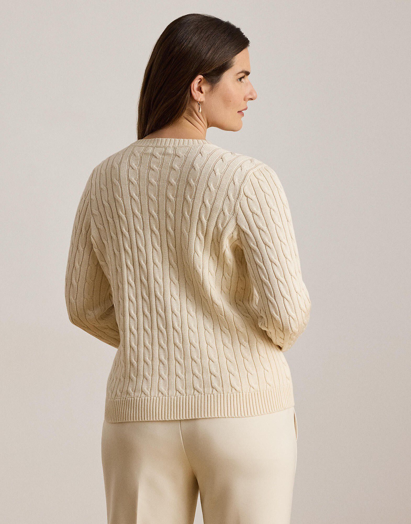 Cable-Knit Cotton-Blend Cardigan