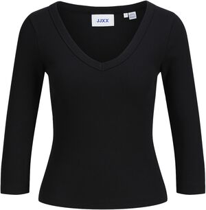 JXFIFI STR 3/4 V-NECK RIB TOP JRS
