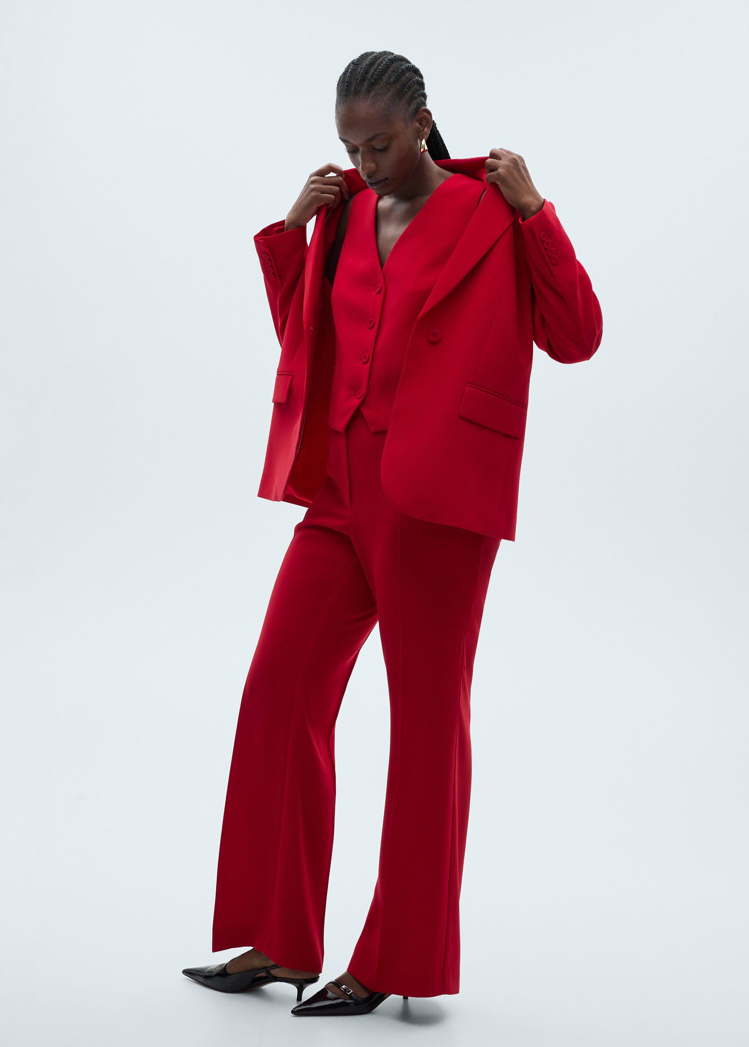 Suit waistcoat with buttons