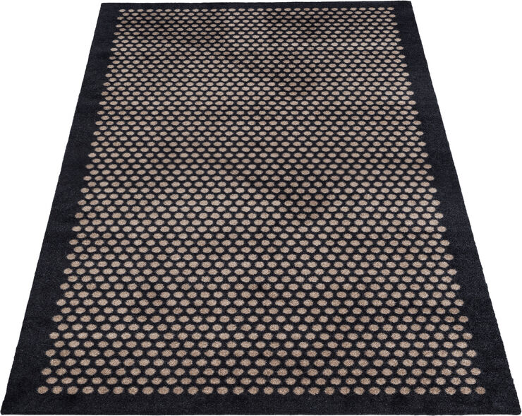 Løber 90x200 cm, dot sort/sand