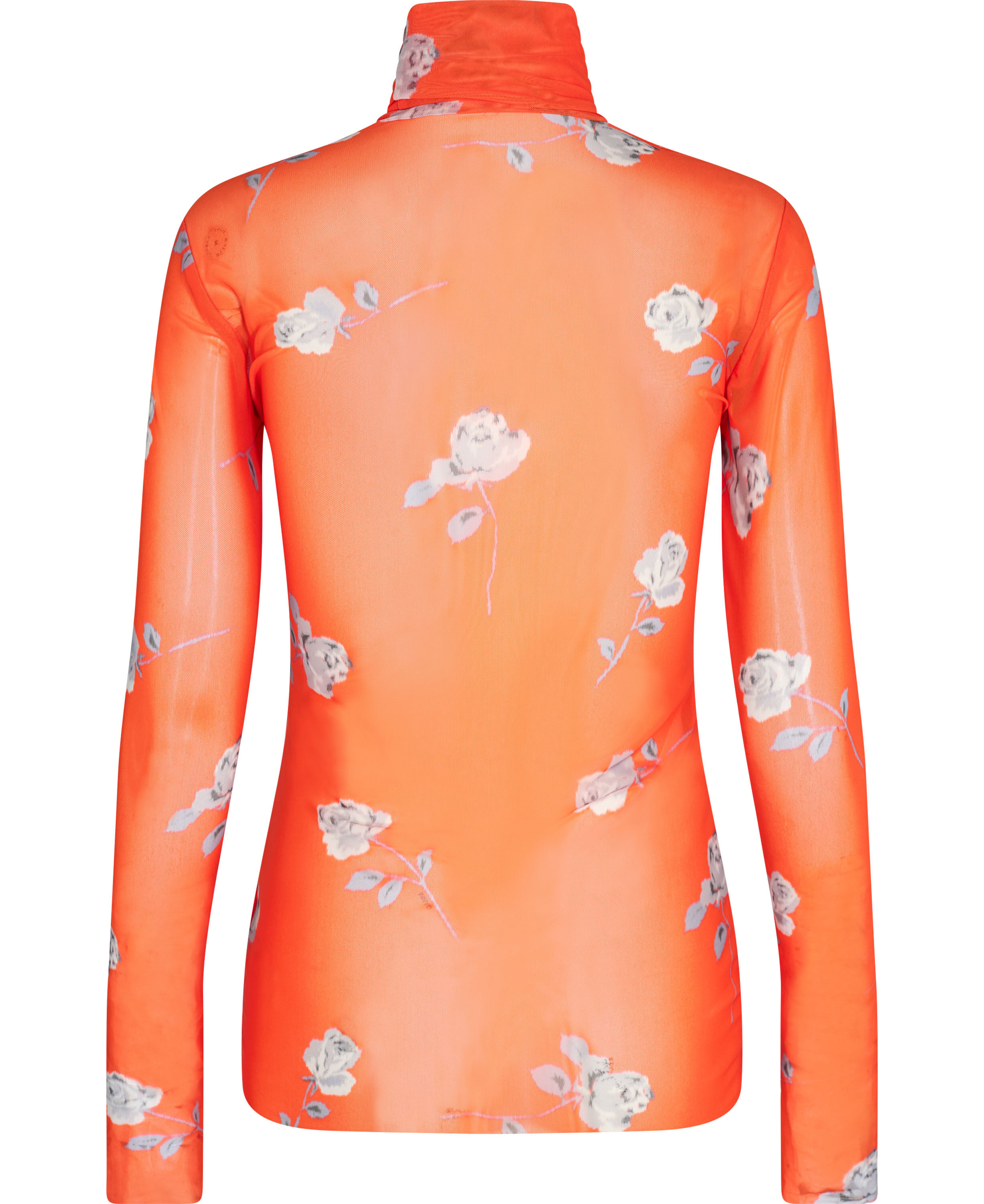 Printed Mesh Long Sleeve Rollneck