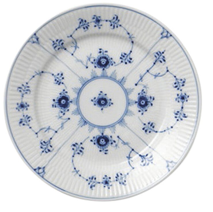 Musselmalet Riflet 19 cm. flad tallerken