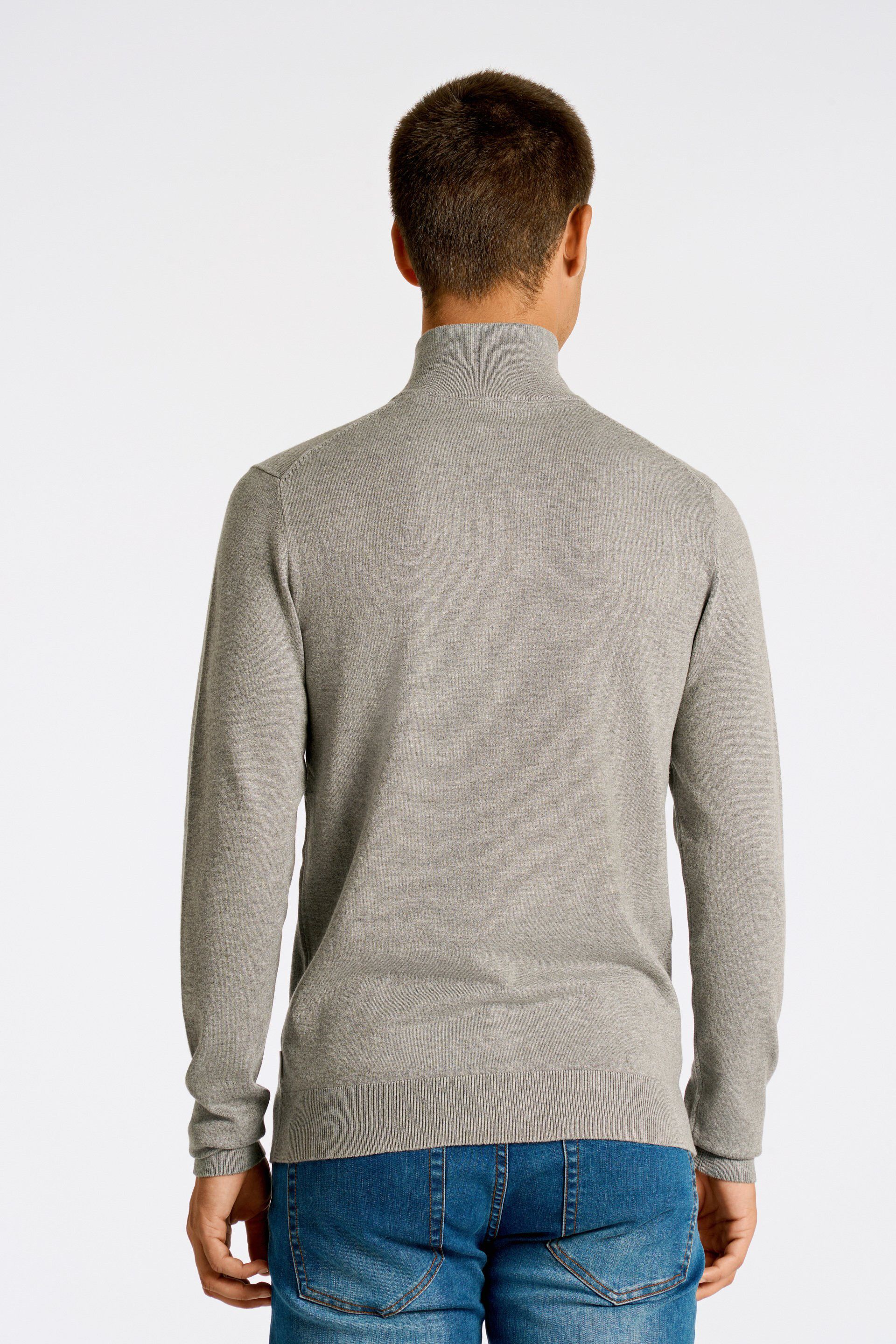 Ecovero half zip L/S knit