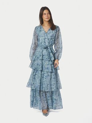 Denila Crepe Print Dress