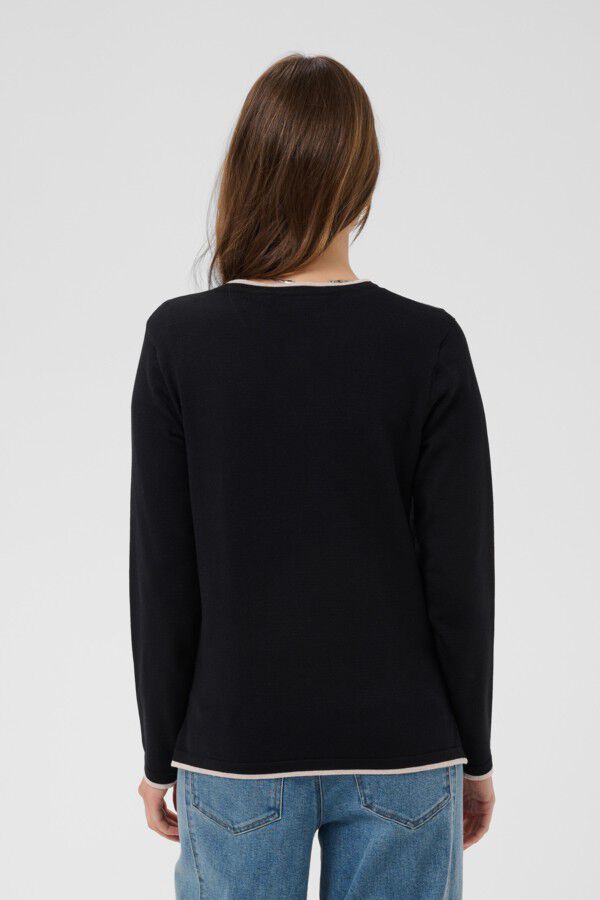 MilaSZ LS Contrast Pullover