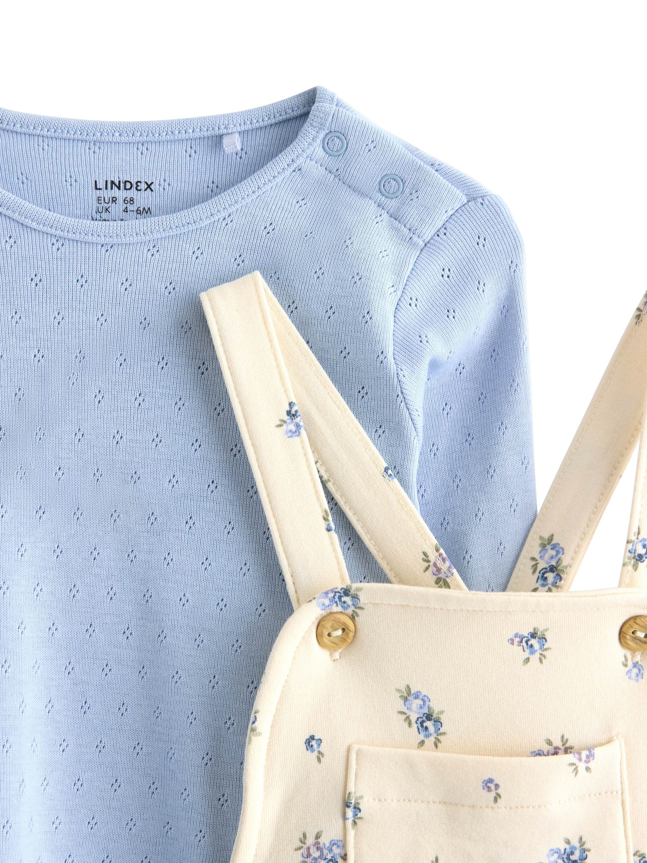 Set med h&auml;ngselbyxor i mjuk trik&aring; m