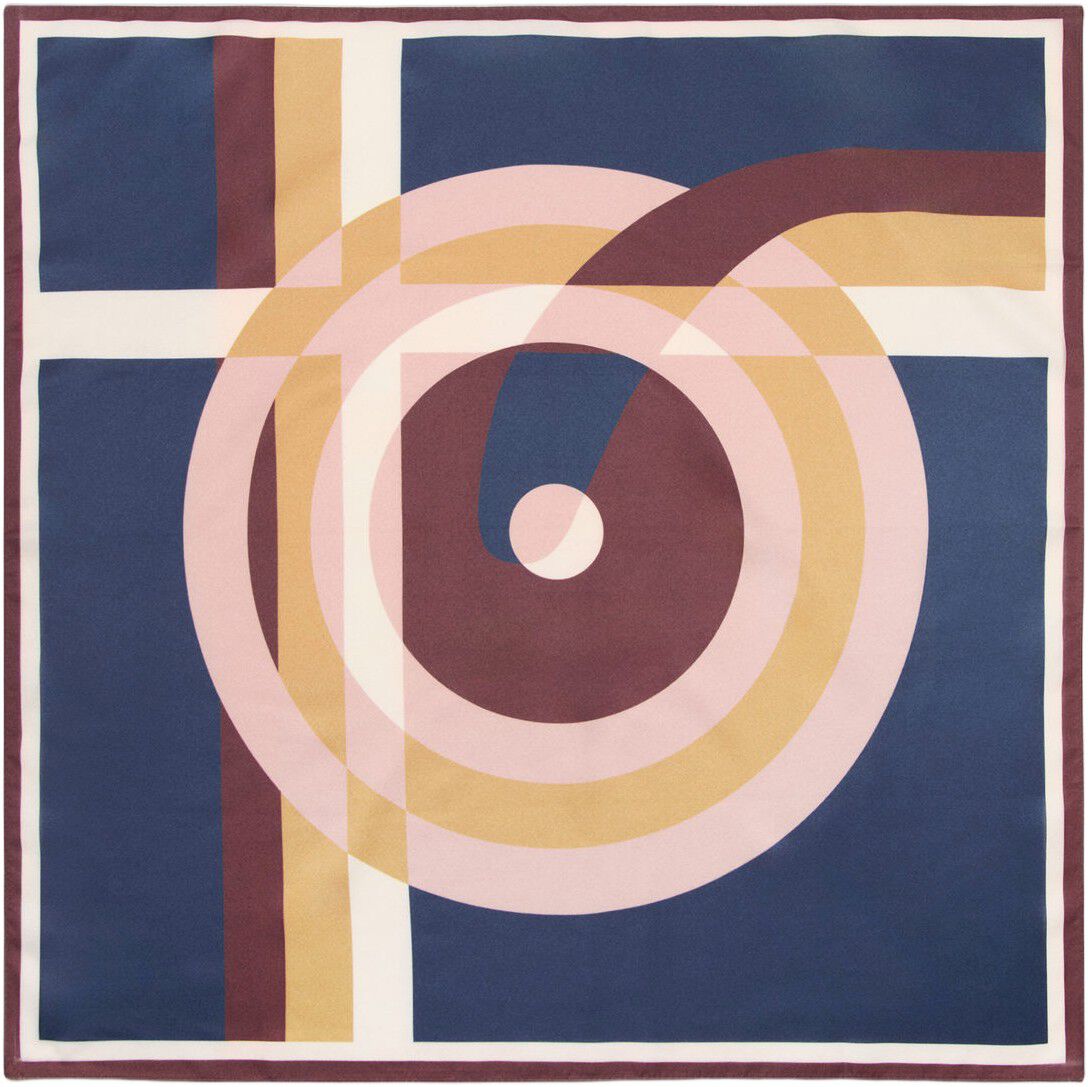 Geometric printed foulard