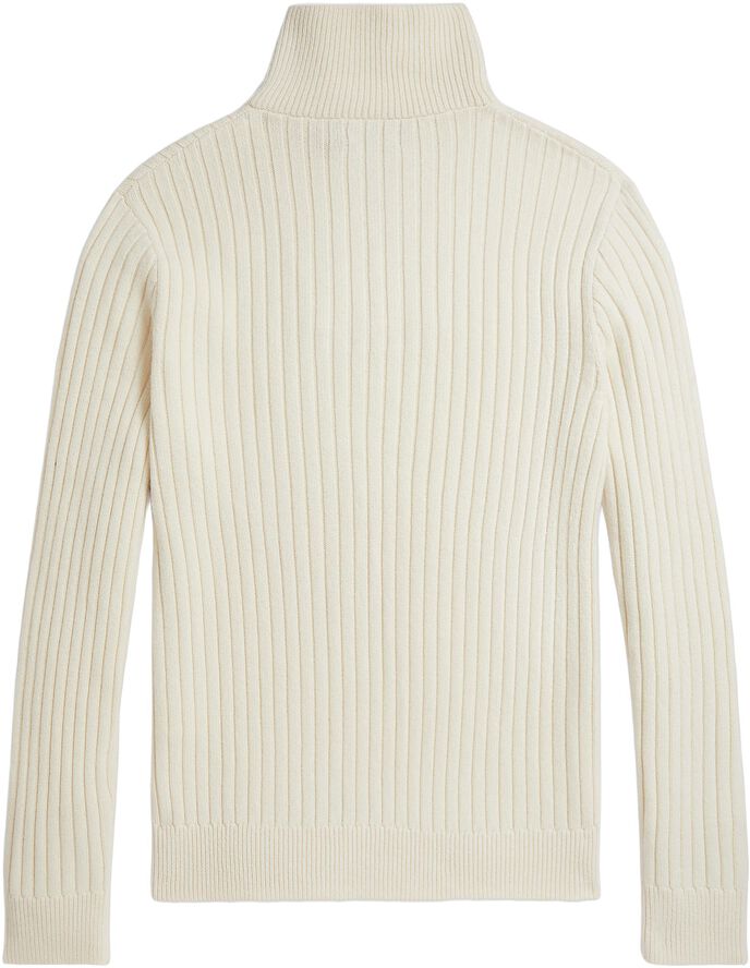 Rib-Knit Wool-Cotton Sweater