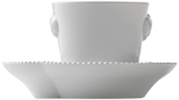 Hvid Elements 10 cl. espressokop med underkop