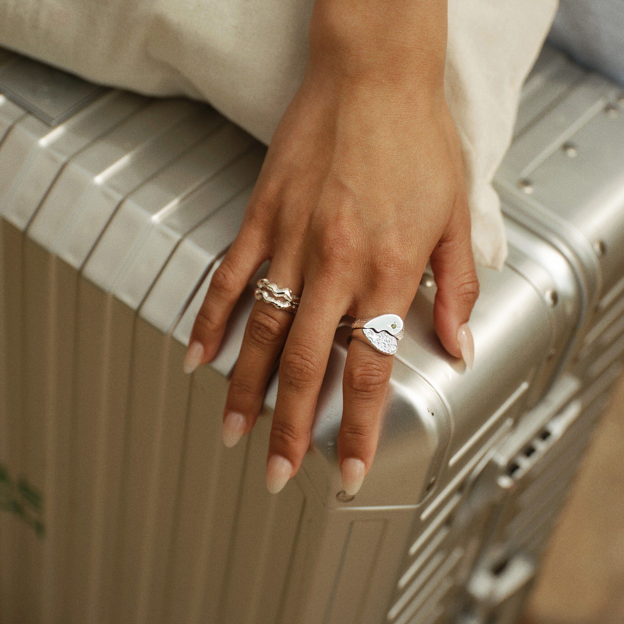 Textured BFF Sparkly Ring