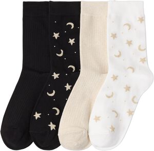 4-pack socks in a soft cotton blend