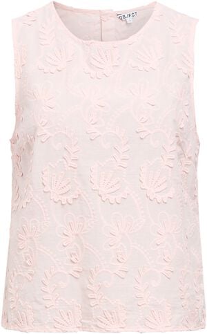 OBJMYA S/L RE O-NECK TOP DIV