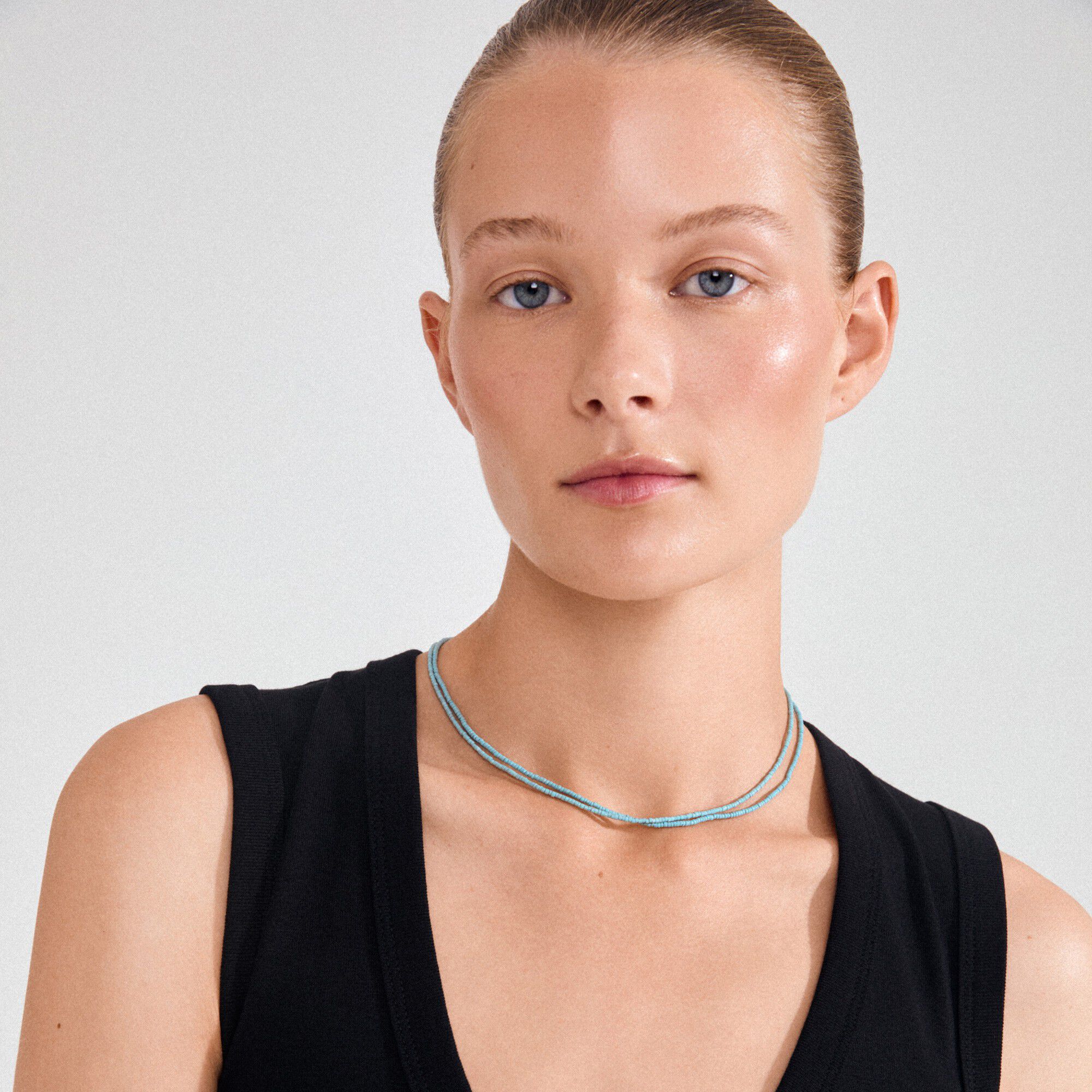 HAZE necklaces 2-in-1 set, blue/gold-plated