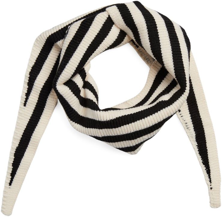 PCLULLU MINI STRIPE KNIT SCARF BC