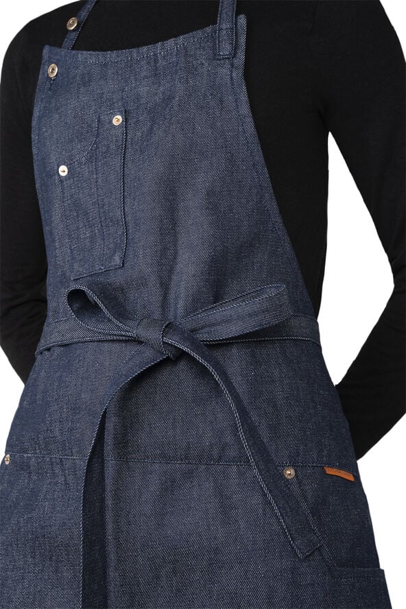 Five Pockets Apron , Slim Fit, Denim Brut