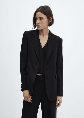 Straight-fit suit jacket