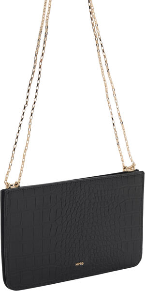 Croco leather effect chain card hol