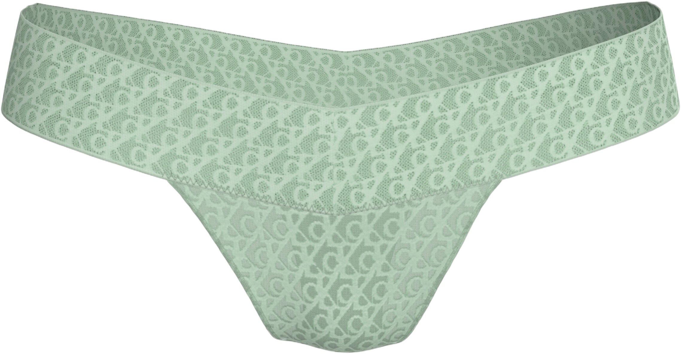 CK Monogram Lace Low Rise Thong