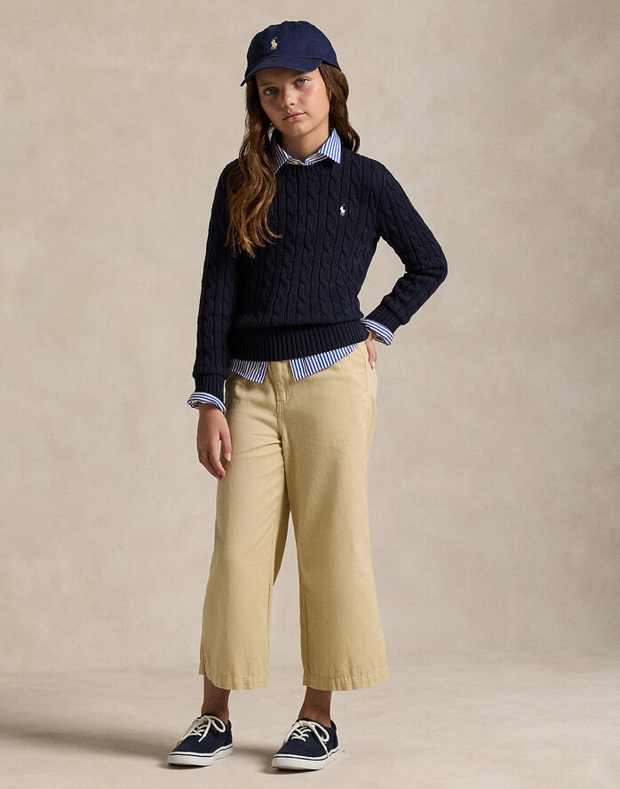 Cable-Knit Cotton Sweater Teens