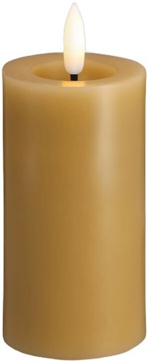 Moods & More - LED Pillar Candles, Silk, Melted, Honey musta