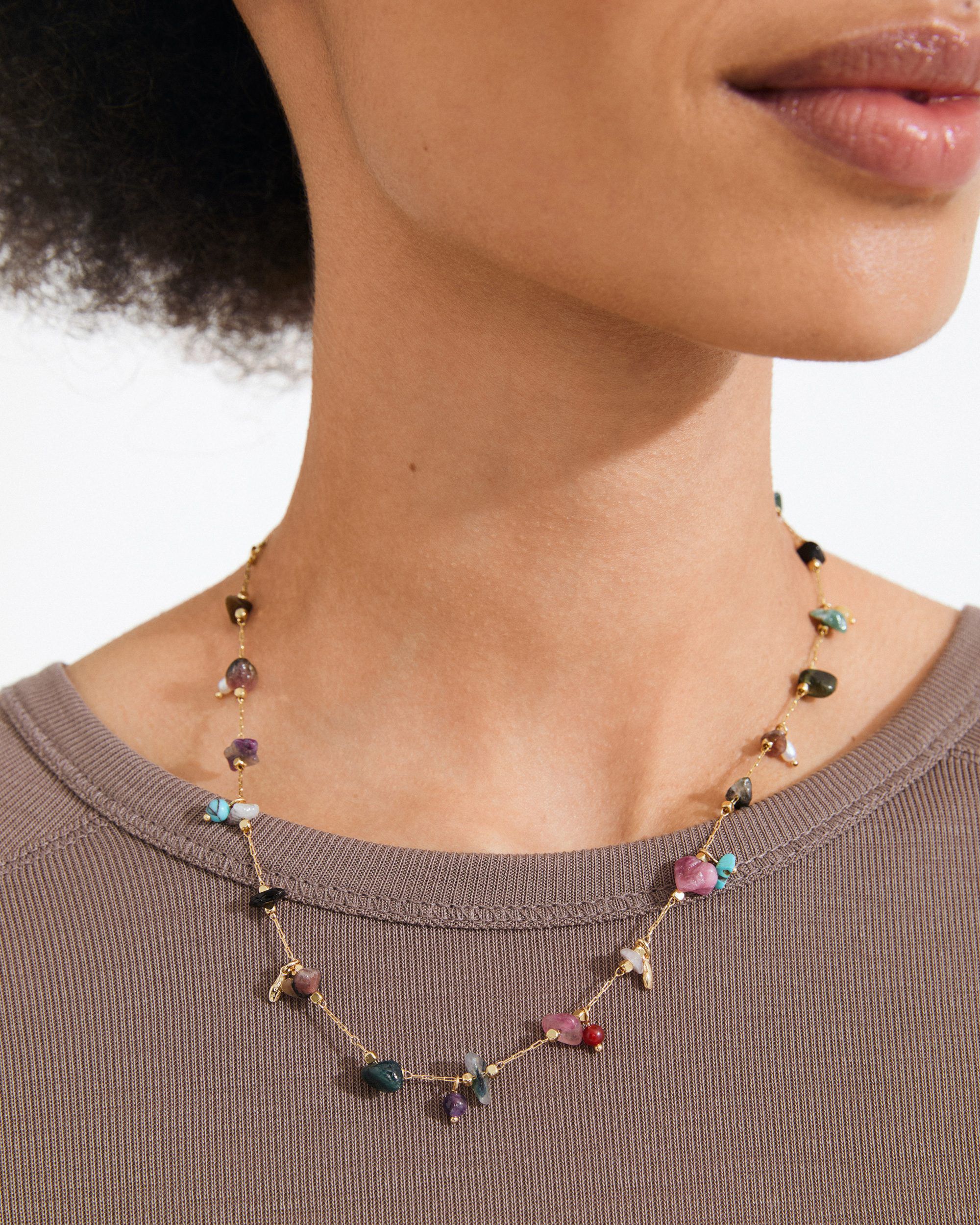 HERE necklace gold-plated/multi