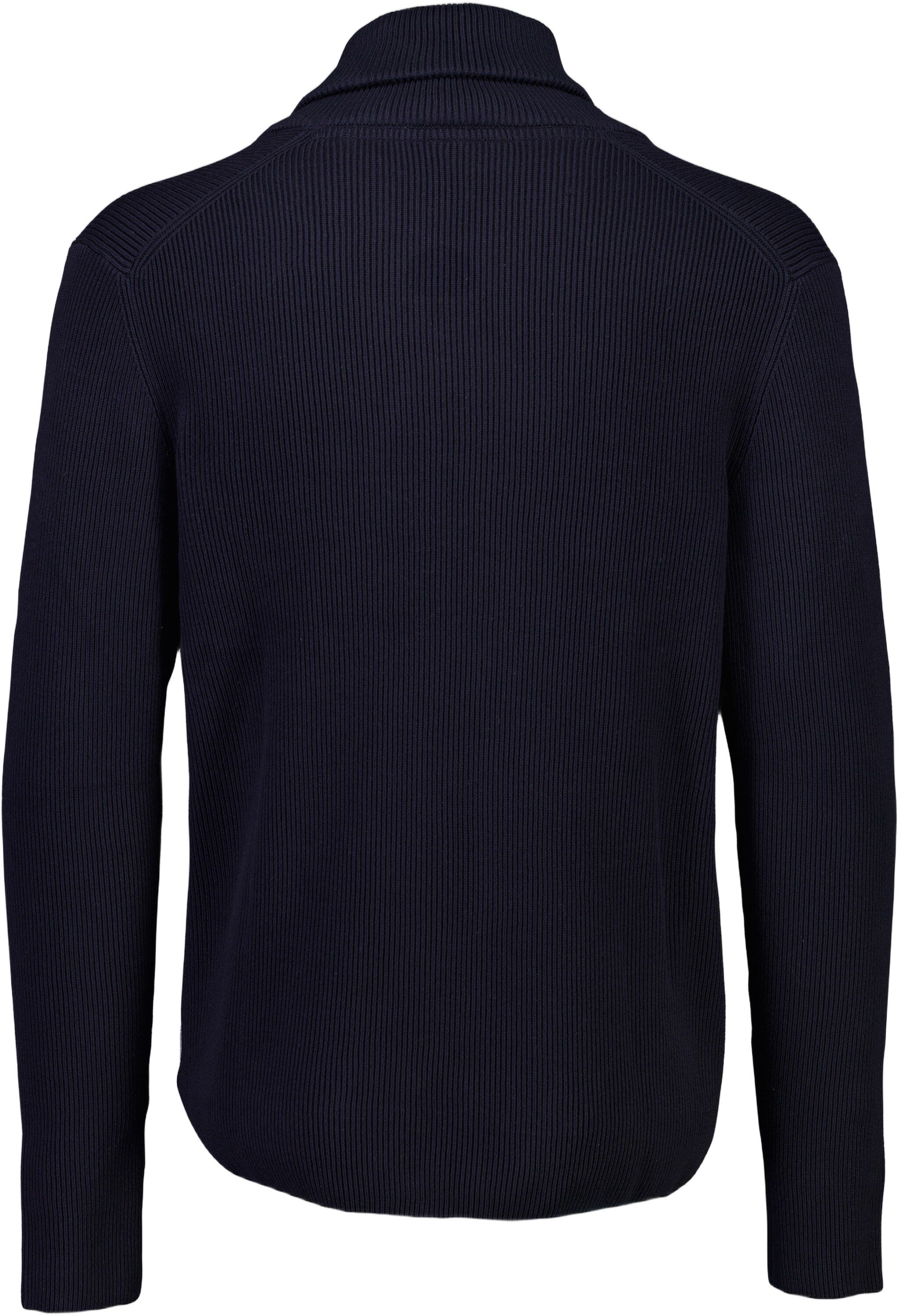 Shawl collar rib knit