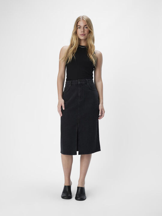 OBJELLEN MW MIDI DENIM SKIRT NOOS