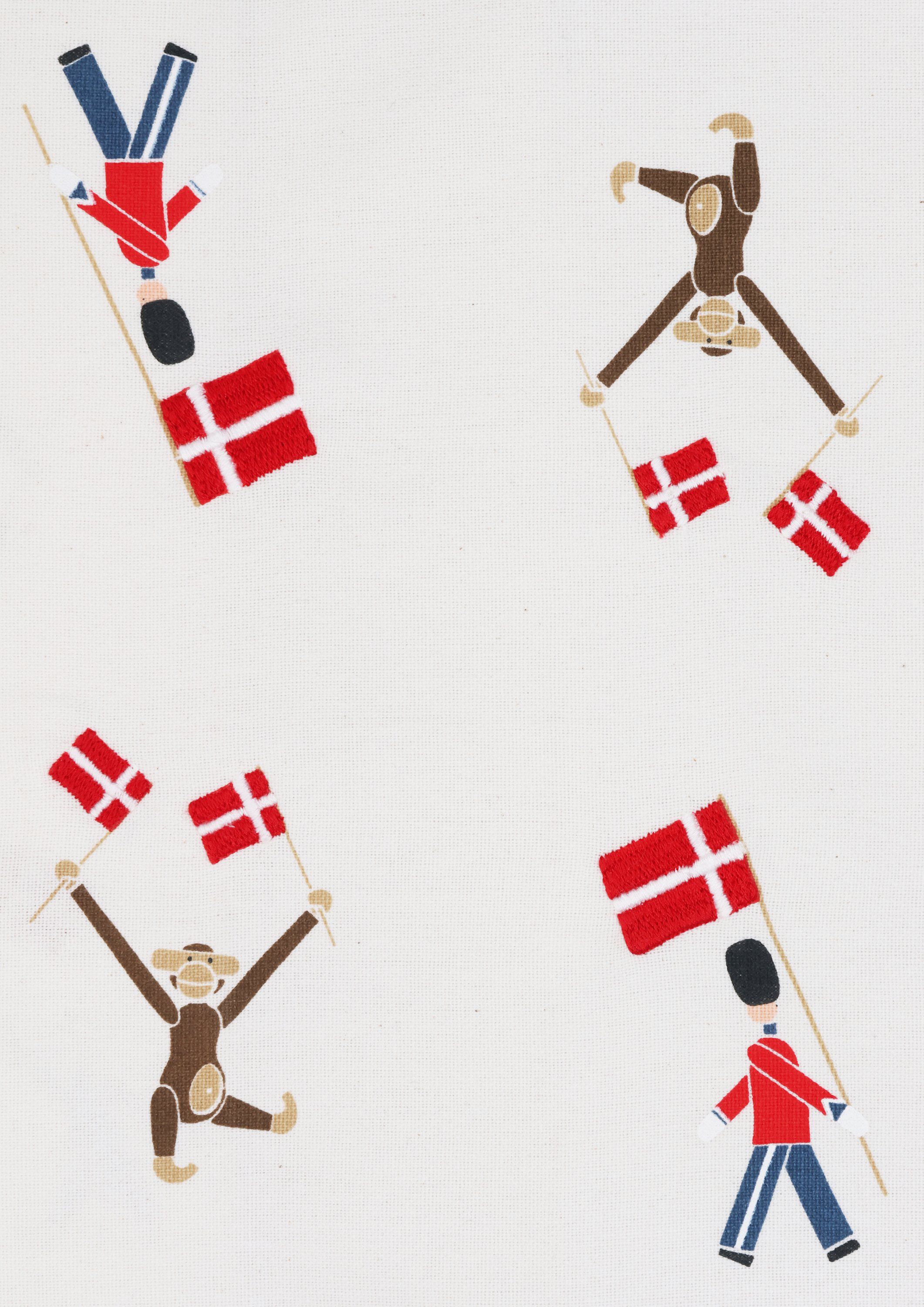 F&oslash;dselsdagsdug 150x320 cm hvid m. deko