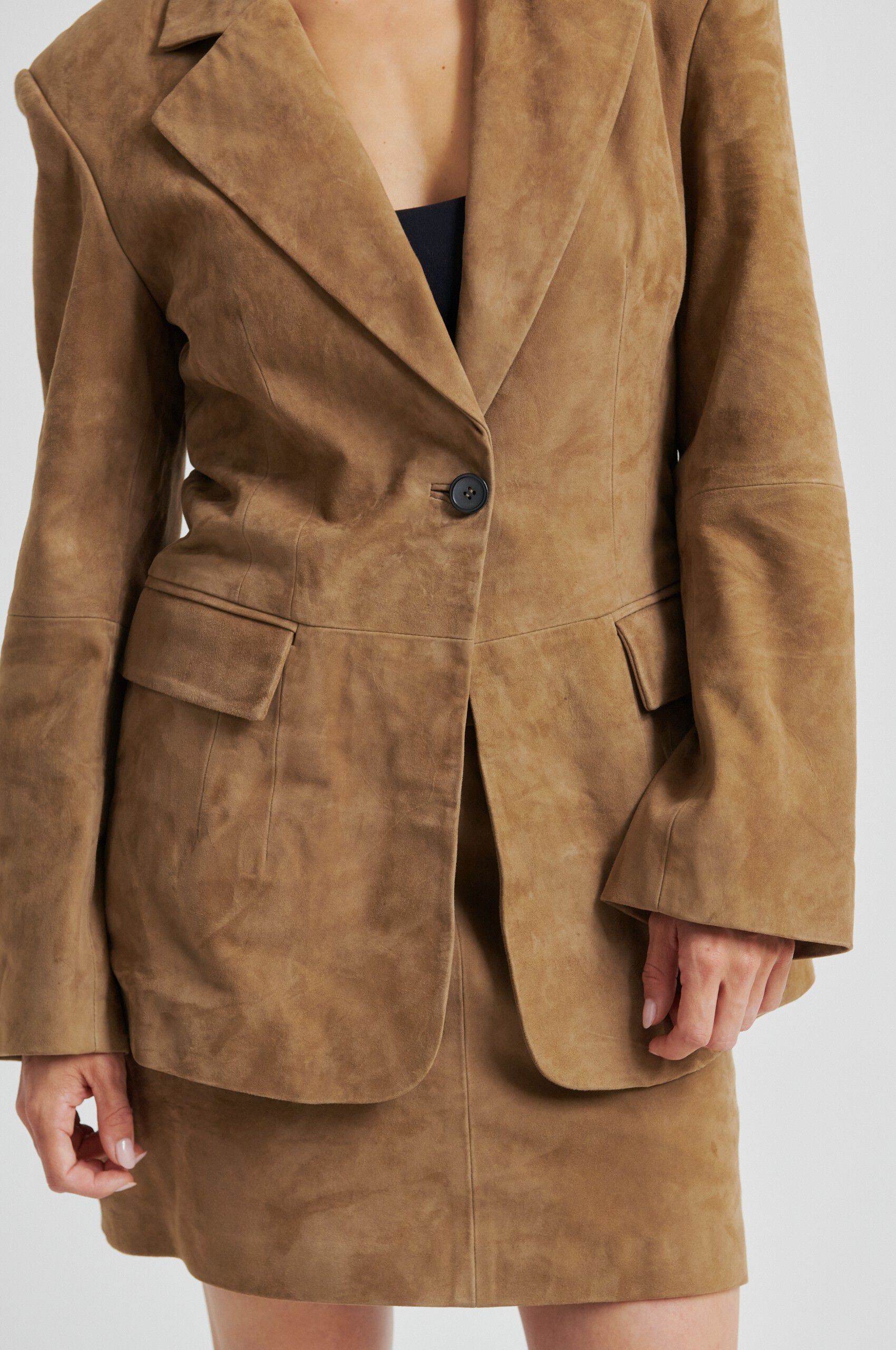 Suellen Fitted Suede Blazer