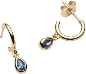 Water Drop Gold Hoops Earring