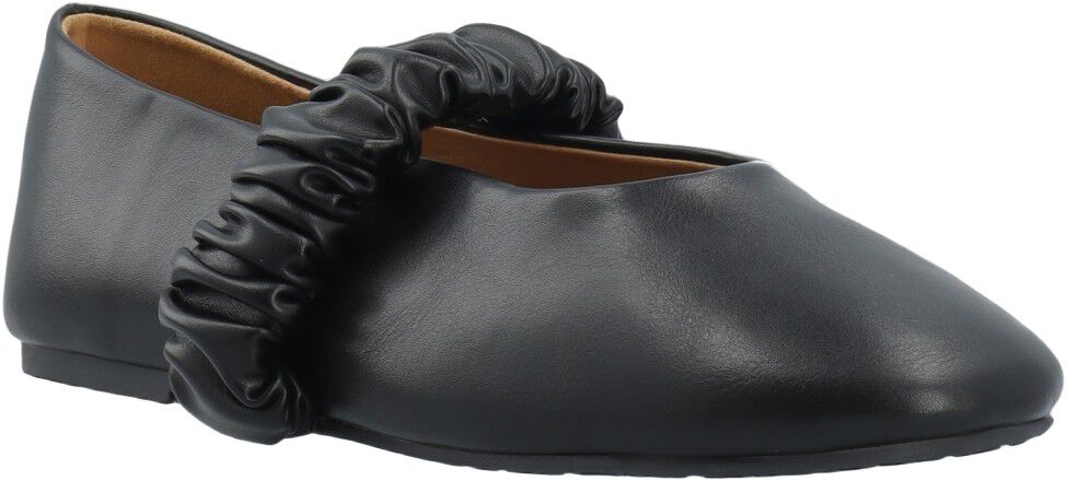 BIALUNA Scrunchie Ballet Flat Faux Leather
