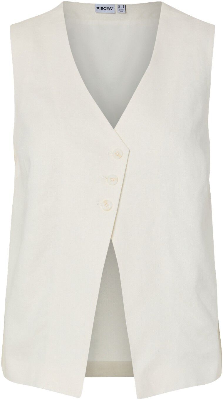 PCAWACE V-NECK LINEN VEST