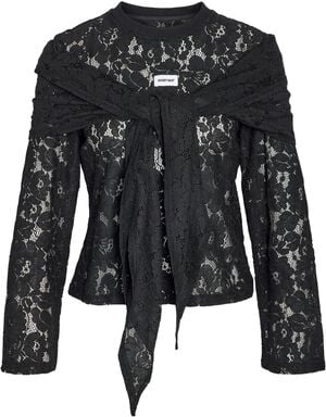 NMVENNA L/S SCARF LACE TOP