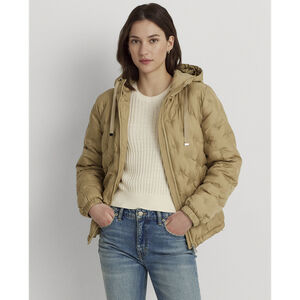 Logo Quilted Hooded Jacket