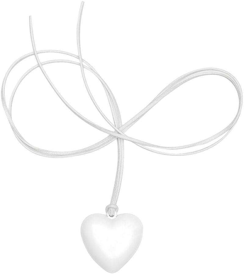 Small Heart Necklace / White