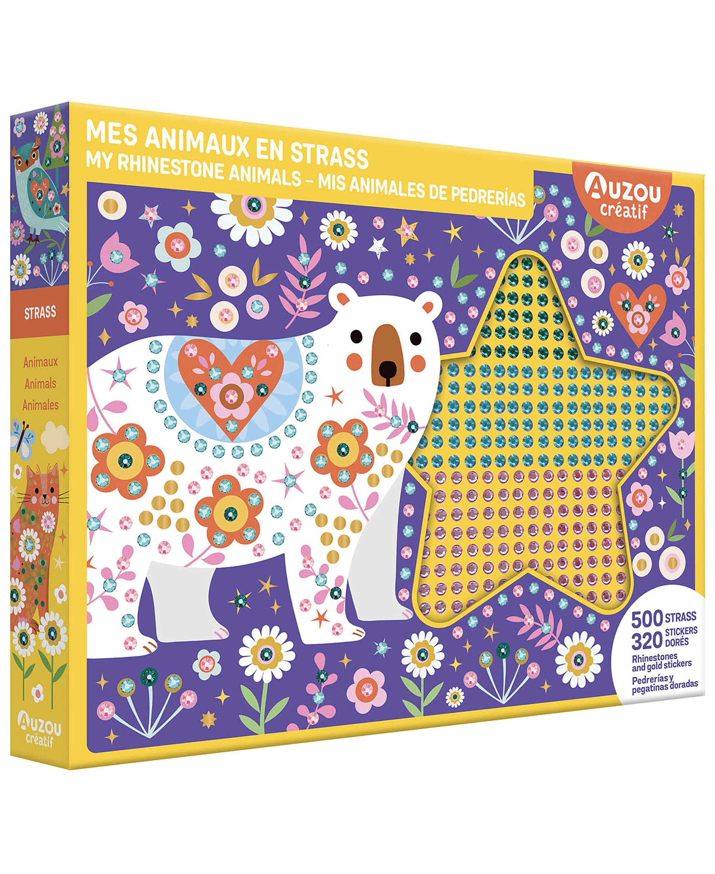 Auzou - Kreas&aelig;t - Kunst med rhinsten - Dyr