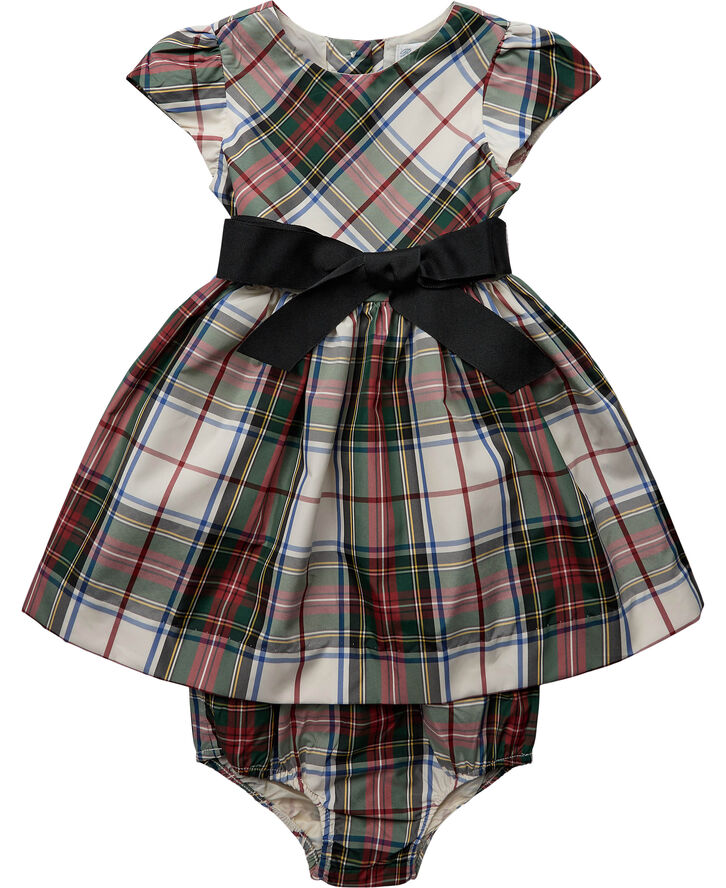 Plaid Fit-and-Flare Dress & Bloomer
