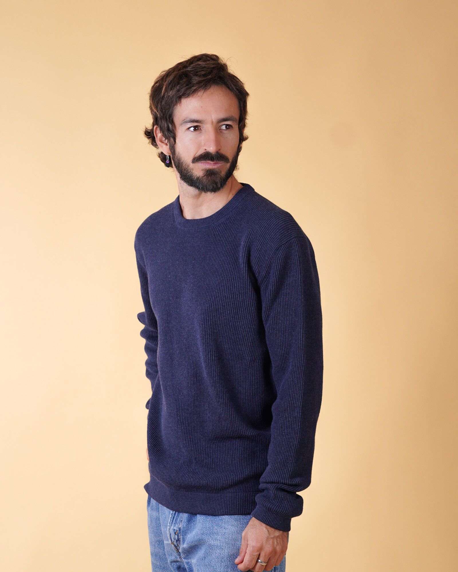 O-NECK ORGANIC COTTON MEN'S KNIT
