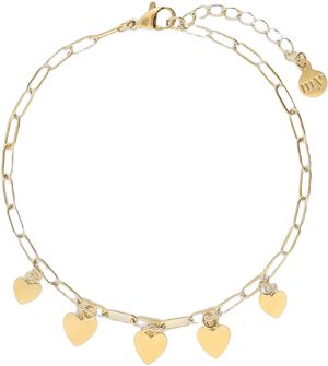 Bracelet chain fine hearts