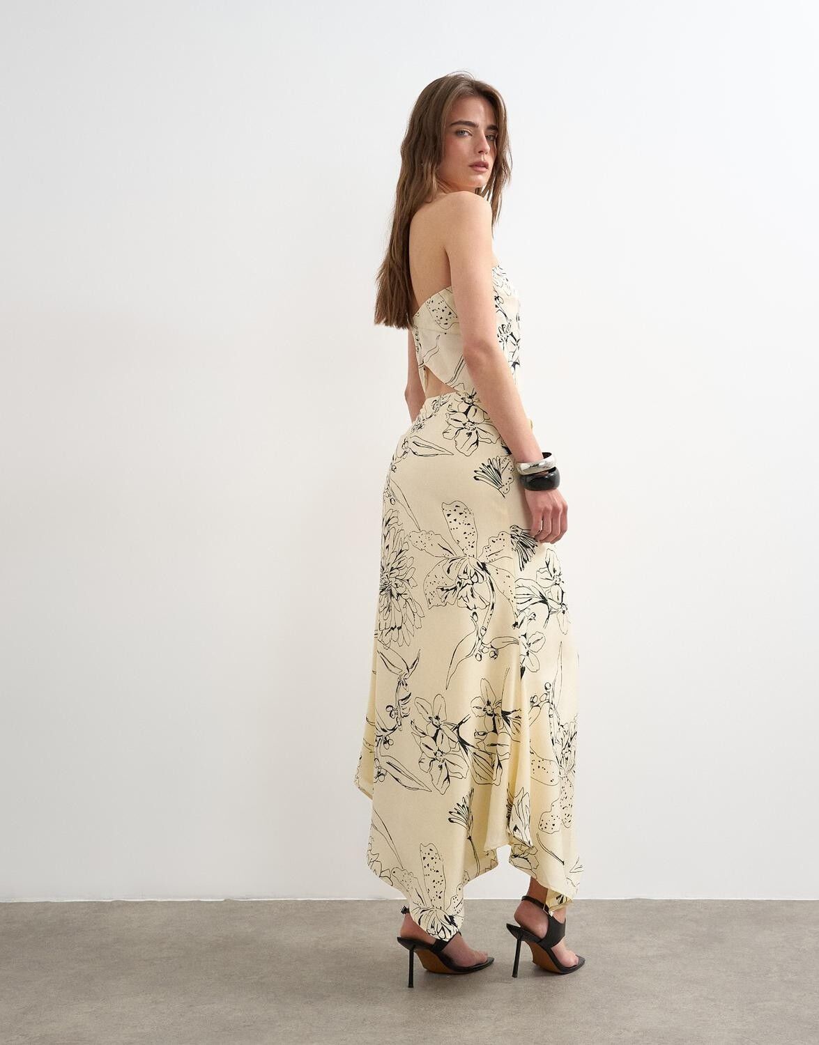 TSMANI ASYMMETRIC SLIP SKIRT WVN