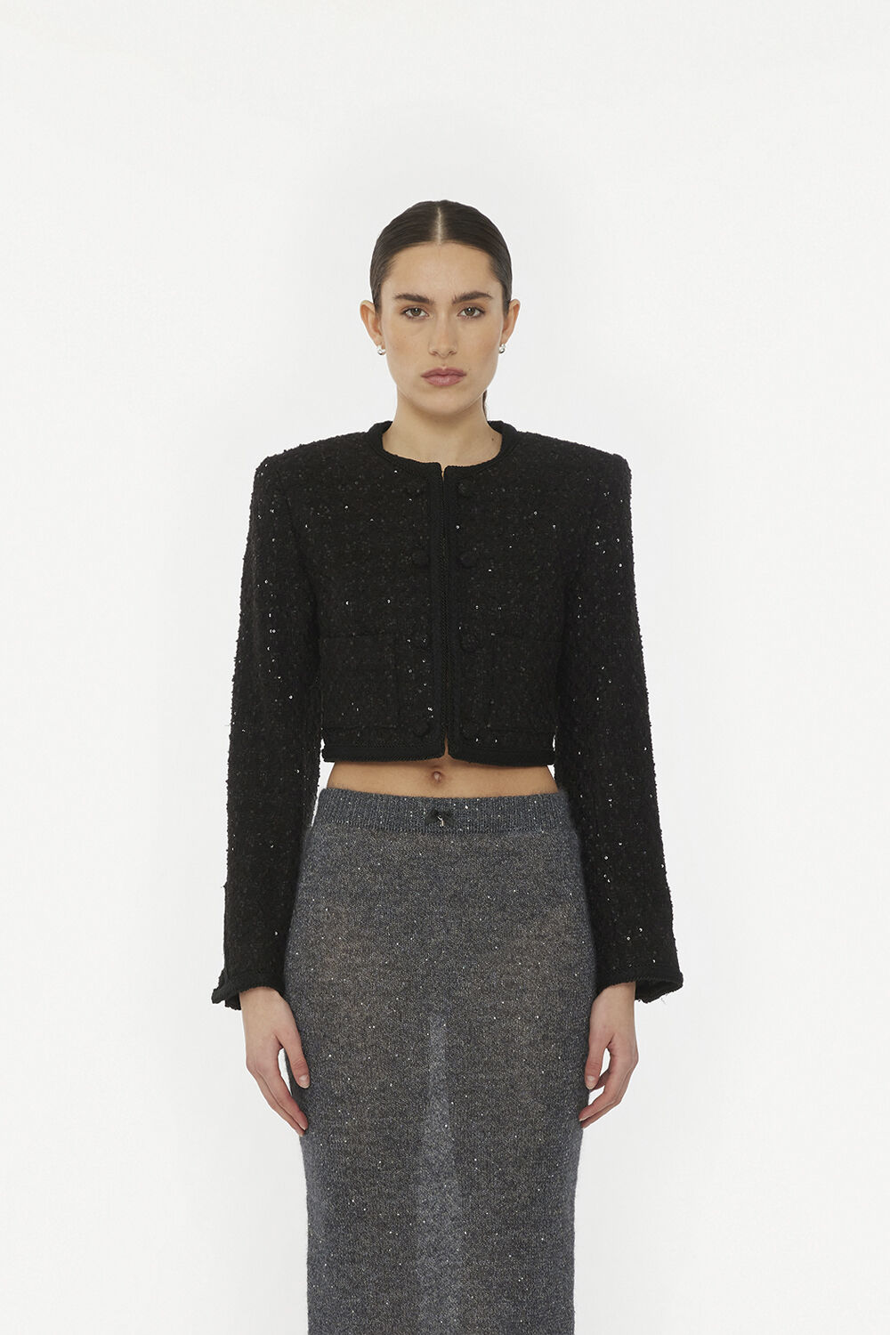 BOUCLE CROP JACKET