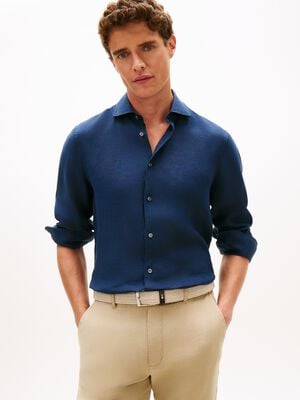 Smart Casual Slim Fit Pure Linen Shirt