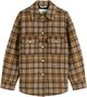 Checked shirt jacket, patched pocke