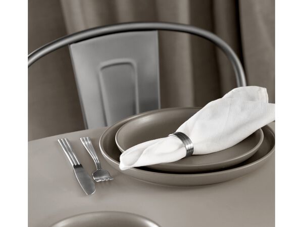 Servietring Thebe 4 stk. Mat stål Recycled