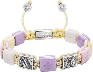 Women's White, Cream, Lavender & Soft Pink Ceramic Flatbead