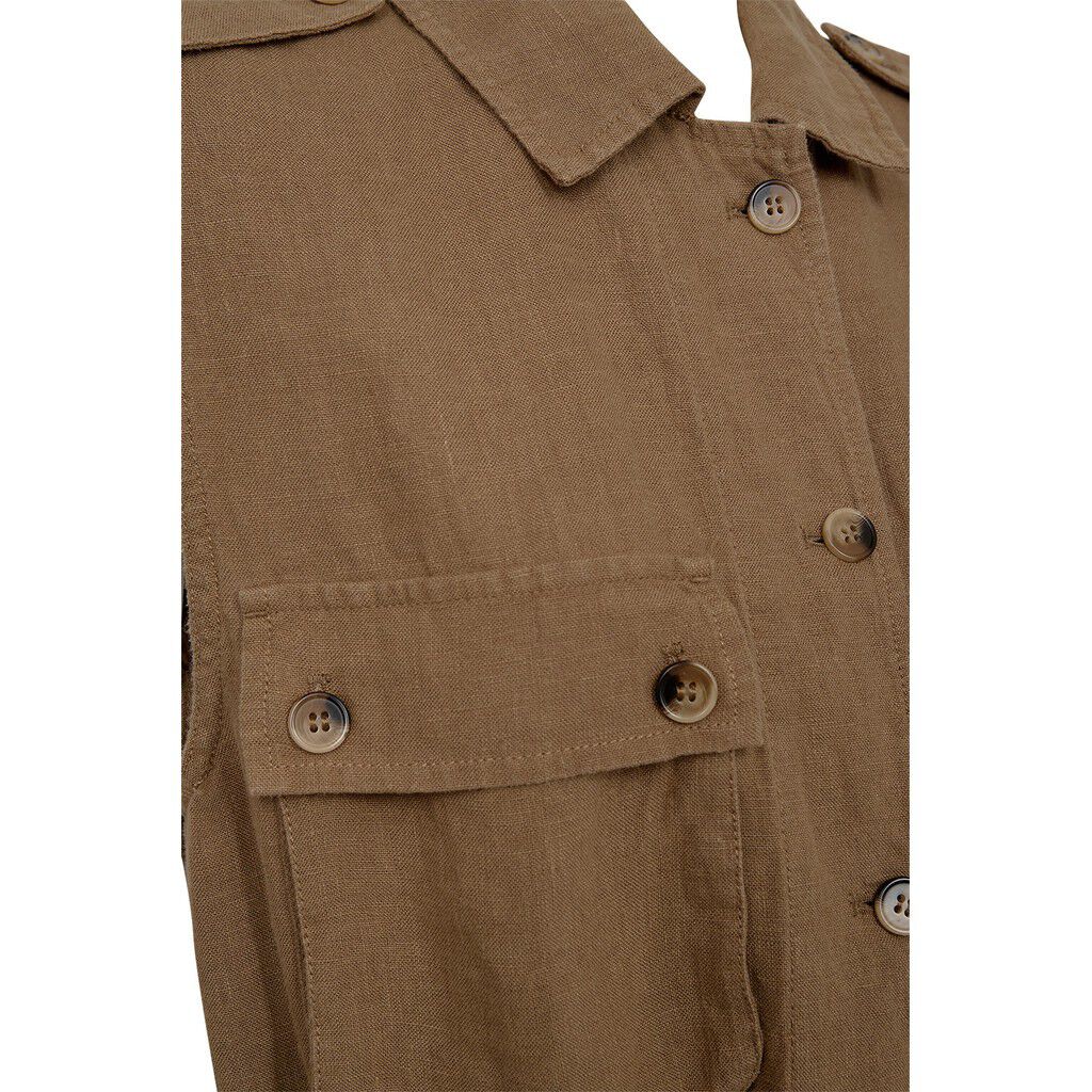 IVY-Violet Linen Sleeveless Jacket