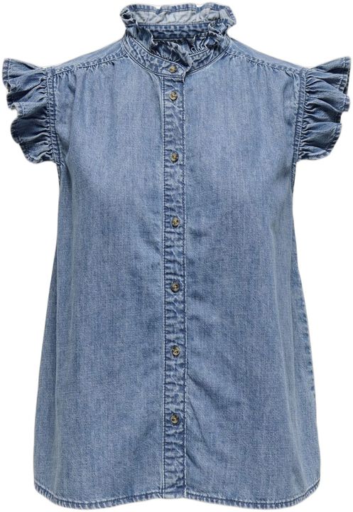 ONLSHANIA S/L FRILL DNM SHIRT AKM