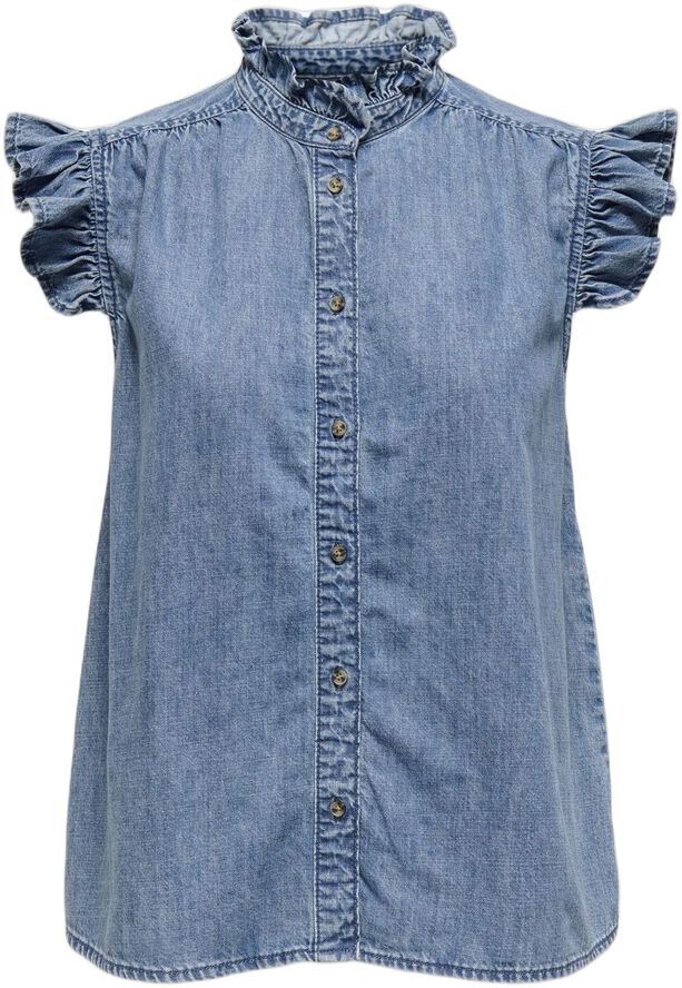 ONLSHANIA S/L FRILL DNM SHIRT AKM