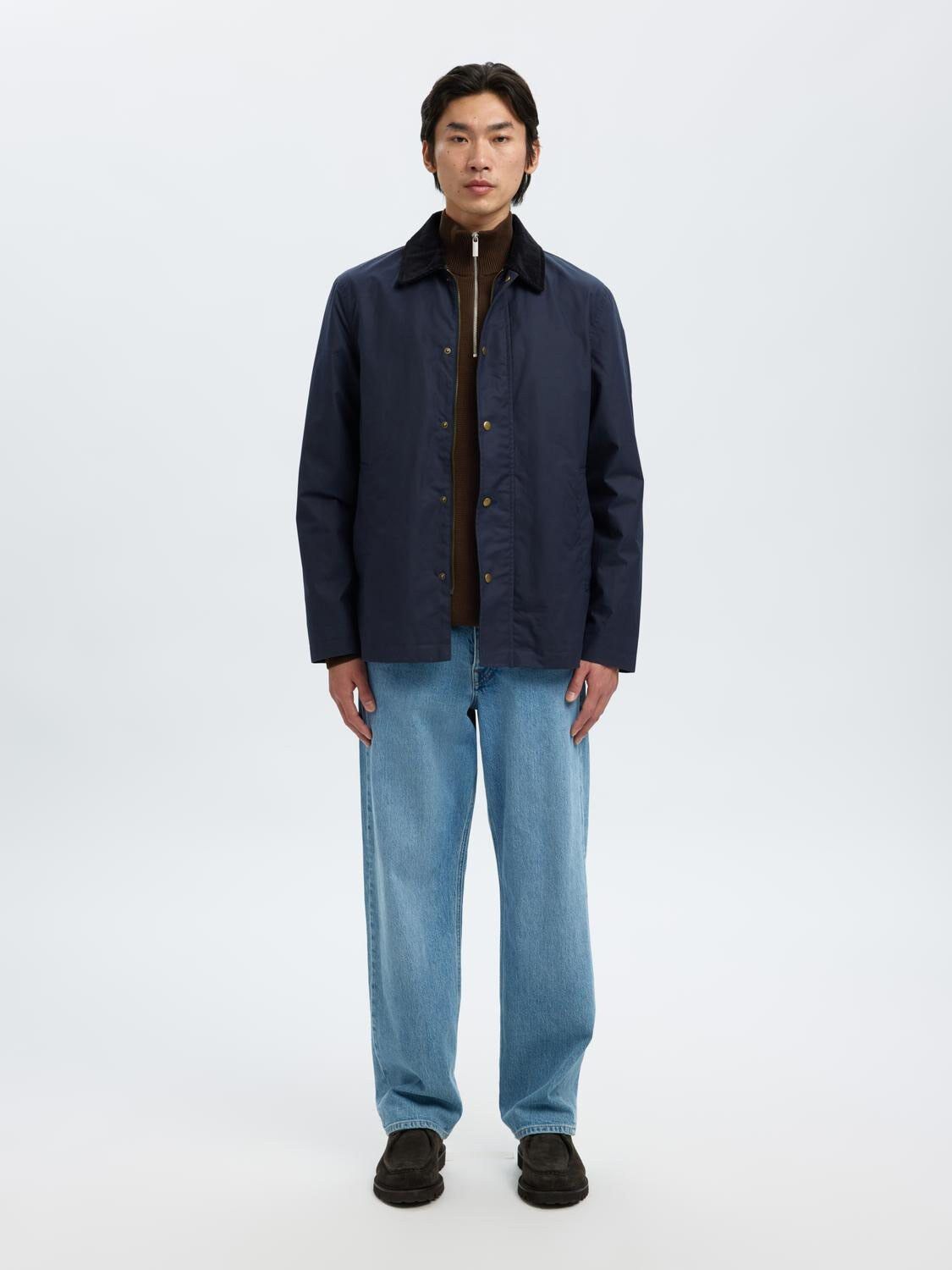 SLHDANE LS KNIT STRUCTURE HALF ZIP