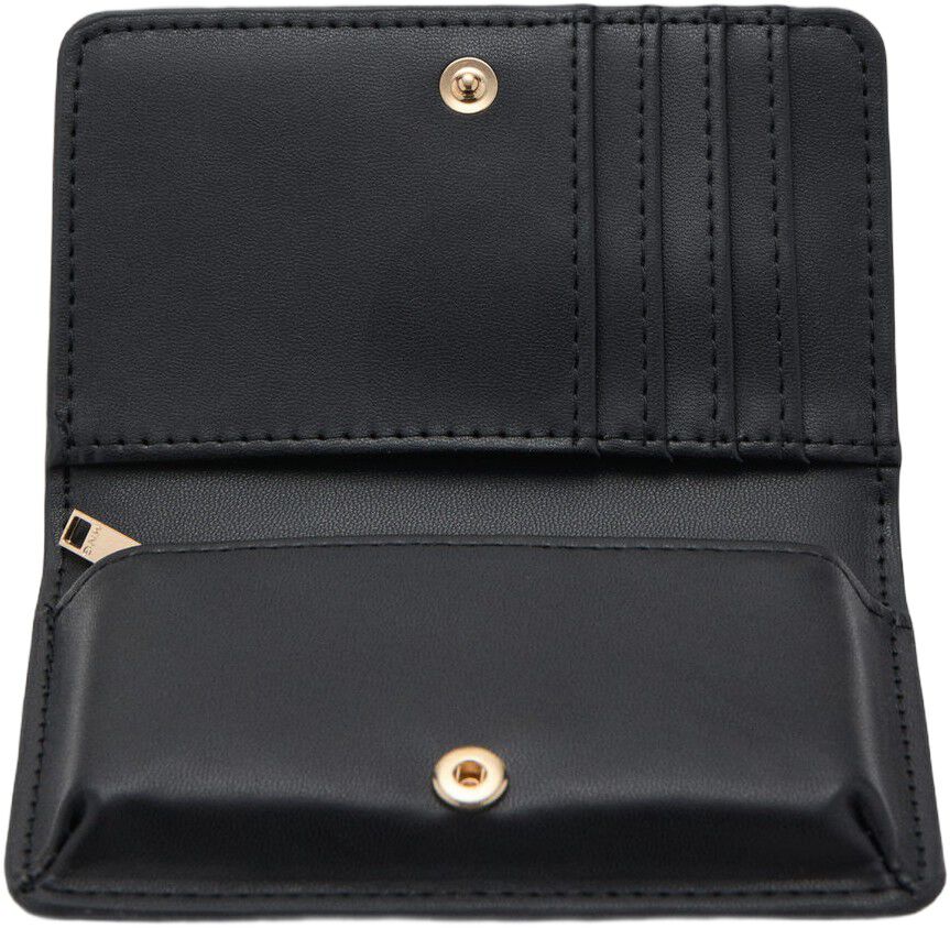 Small wallet with leather-effect fi
